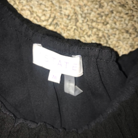 *Price DROP* State 1 One Shoulder Black Ruffle Dress - Picture 3 of 4